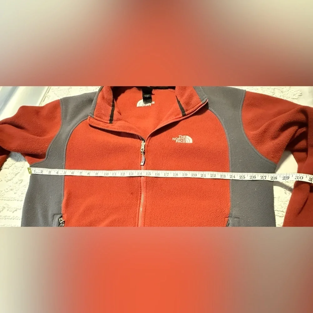 The North Face Scarlet and Charcoal Fleece Jacket